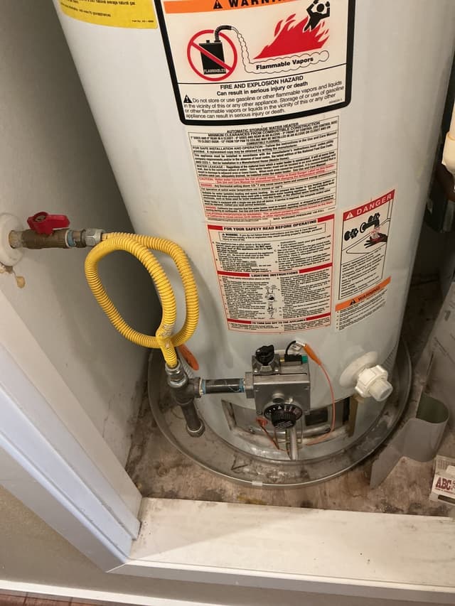 No Hot Water in Austin — New 50-Gallon Heater in the Hall Closet — before